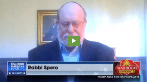 screenshot of rabbi spero holding a prayer for the nation