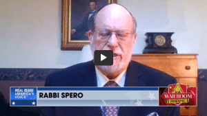 screenshot of rabbi spero holding a prayer for the nation